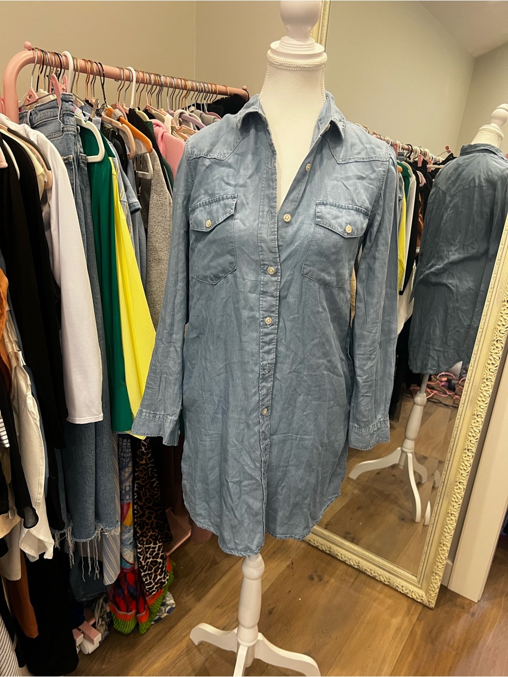Thread & Supply Light Blue Denim Button Shirt